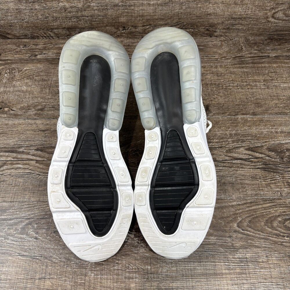 Nike Air Max 270 Shoes Men's 11.5 White Black Running Mesh Sneakers AH8050-100 - Picture 7 of 9